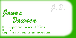 janos dauner business card